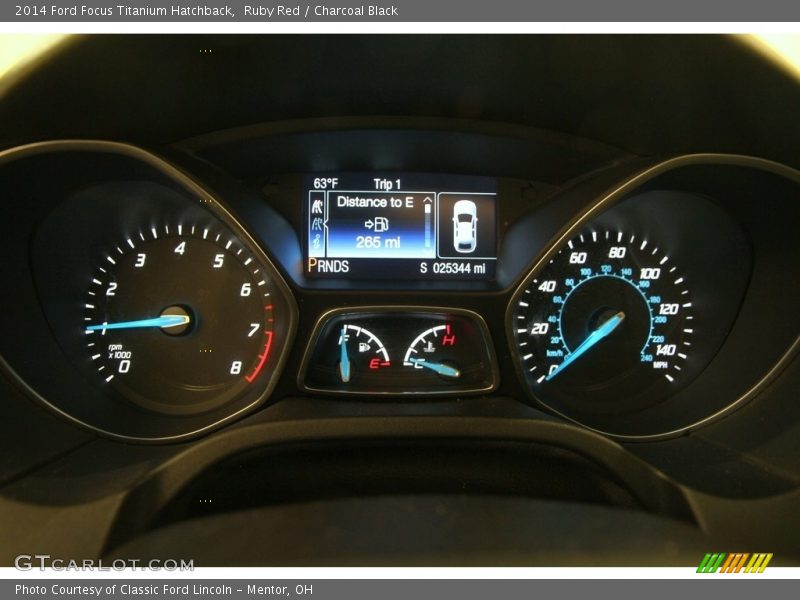 Ruby Red / Charcoal Black 2014 Ford Focus Titanium Hatchback