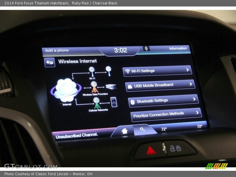 Ruby Red / Charcoal Black 2014 Ford Focus Titanium Hatchback