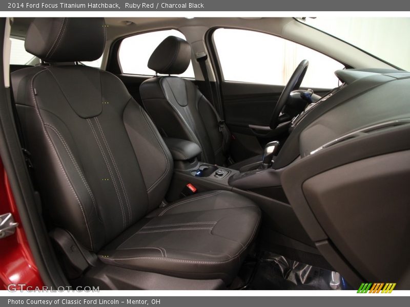 Ruby Red / Charcoal Black 2014 Ford Focus Titanium Hatchback