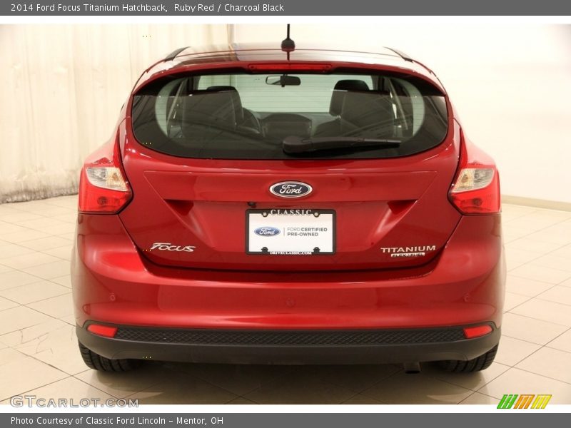 Ruby Red / Charcoal Black 2014 Ford Focus Titanium Hatchback