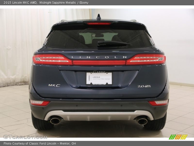 Midnight Sapphire Metallic / Ebony 2015 Lincoln MKC AWD