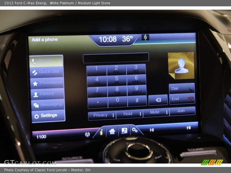 White Platinum / Medium Light Stone 2013 Ford C-Max Energi