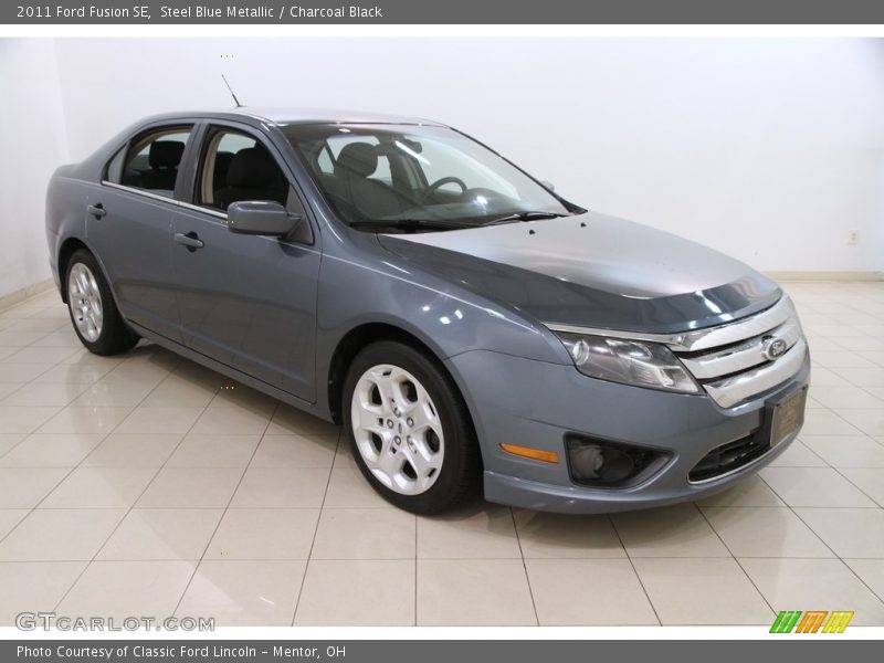 Steel Blue Metallic / Charcoal Black 2011 Ford Fusion SE