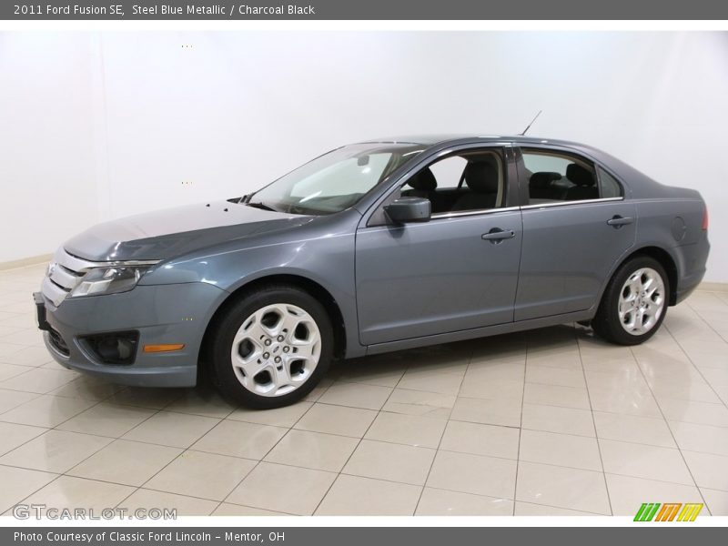 Steel Blue Metallic / Charcoal Black 2011 Ford Fusion SE