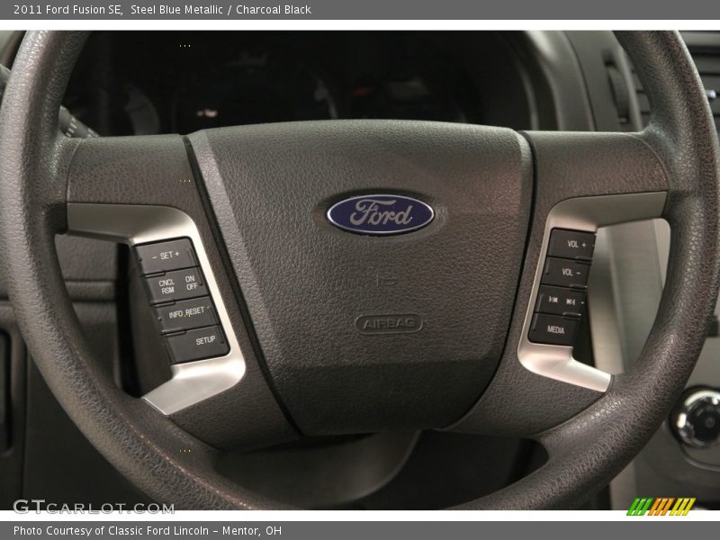 Steel Blue Metallic / Charcoal Black 2011 Ford Fusion SE
