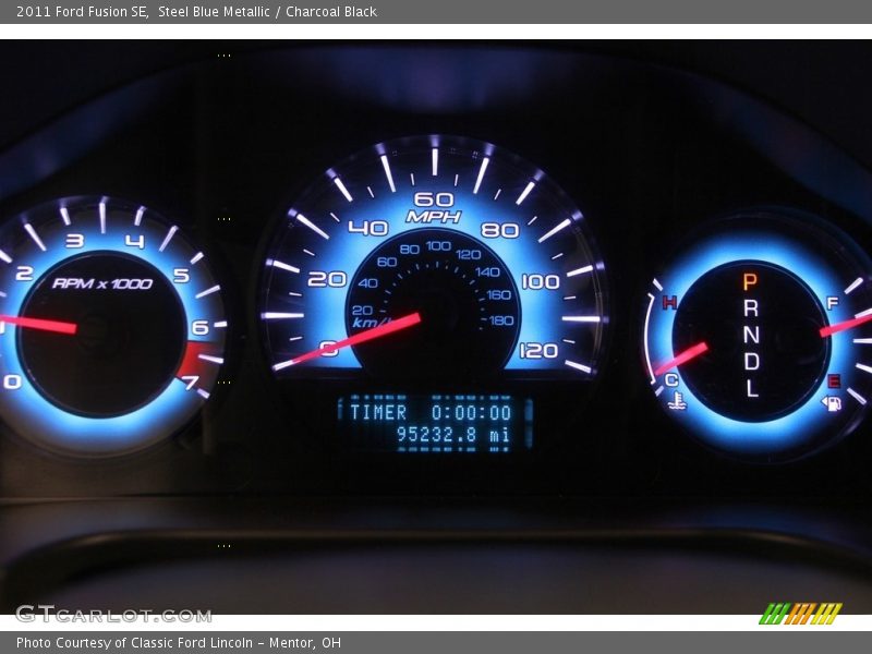 Steel Blue Metallic / Charcoal Black 2011 Ford Fusion SE