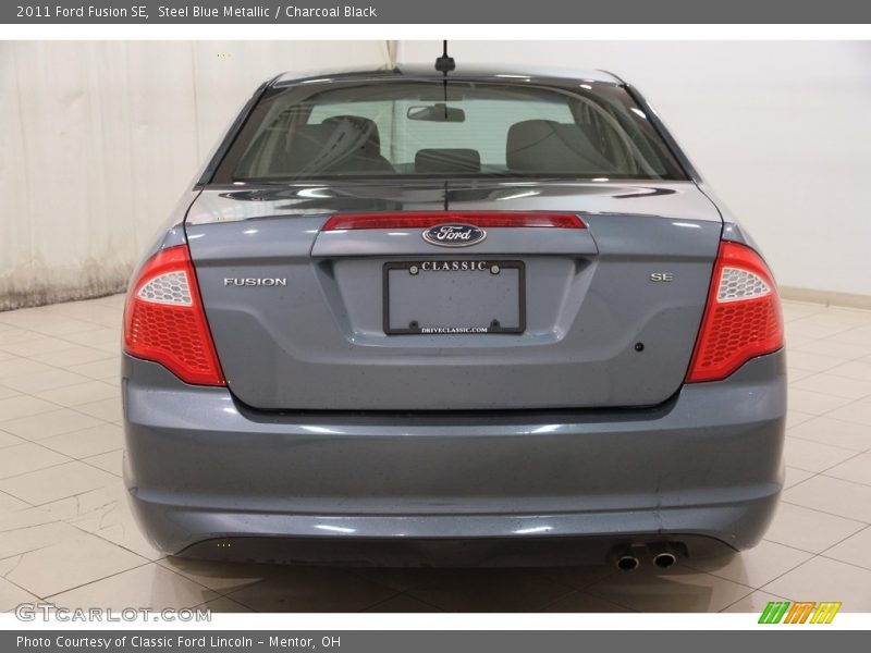 Steel Blue Metallic / Charcoal Black 2011 Ford Fusion SE