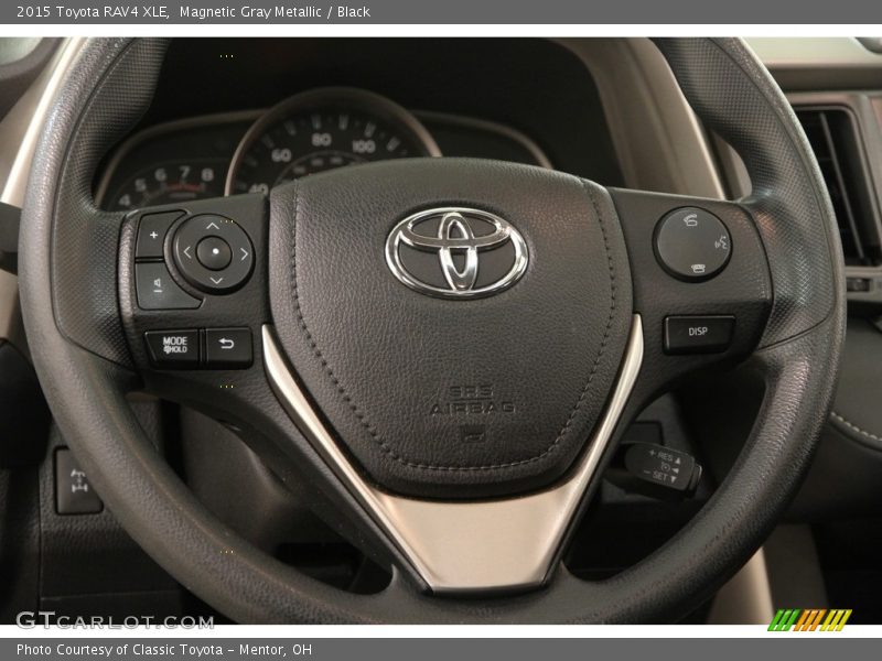 Magnetic Gray Metallic / Black 2015 Toyota RAV4 XLE