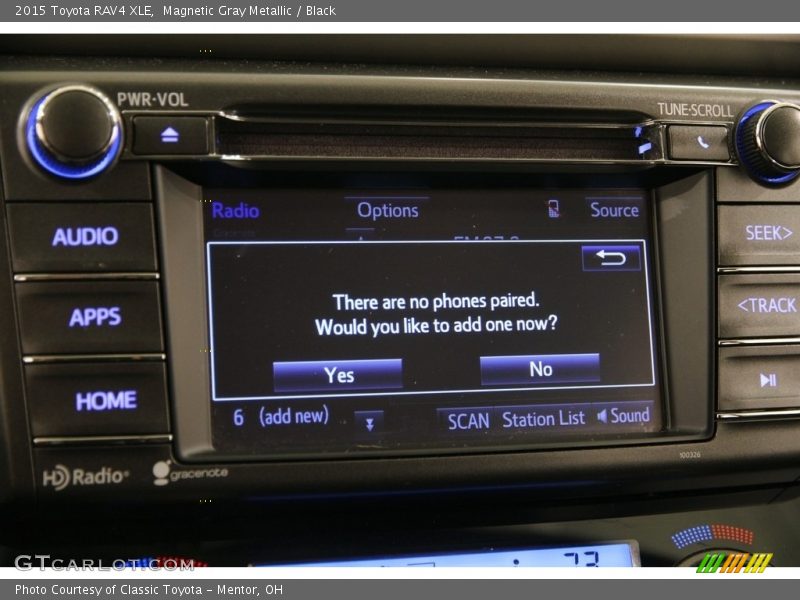 Magnetic Gray Metallic / Black 2015 Toyota RAV4 XLE