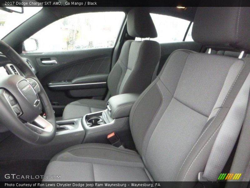Go Mango / Black 2017 Dodge Charger SXT AWD