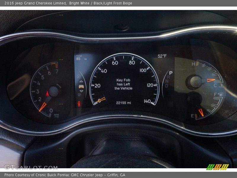 Bright White / Black/Light Frost Beige 2016 Jeep Grand Cherokee Limited