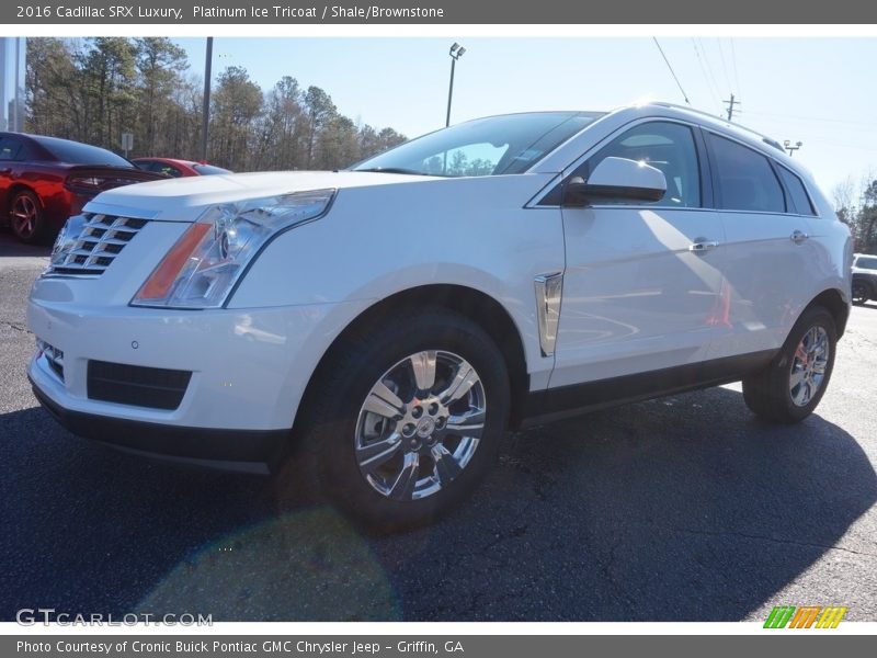 Platinum Ice Tricoat / Shale/Brownstone 2016 Cadillac SRX Luxury