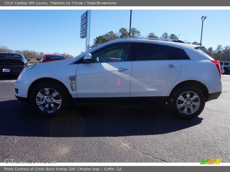 Platinum Ice Tricoat / Shale/Brownstone 2016 Cadillac SRX Luxury