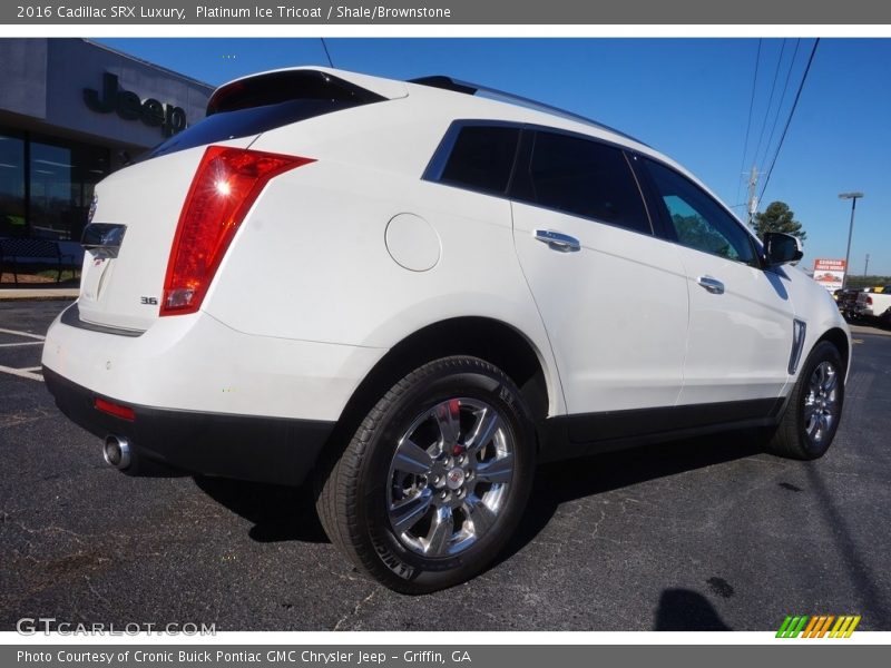 Platinum Ice Tricoat / Shale/Brownstone 2016 Cadillac SRX Luxury