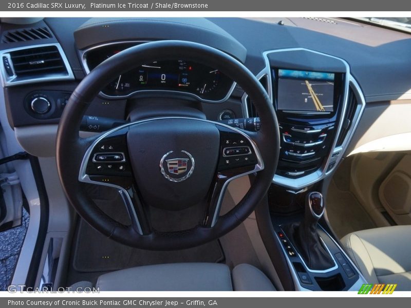 Platinum Ice Tricoat / Shale/Brownstone 2016 Cadillac SRX Luxury