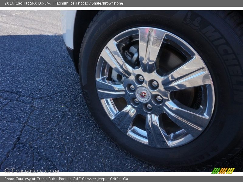 Platinum Ice Tricoat / Shale/Brownstone 2016 Cadillac SRX Luxury