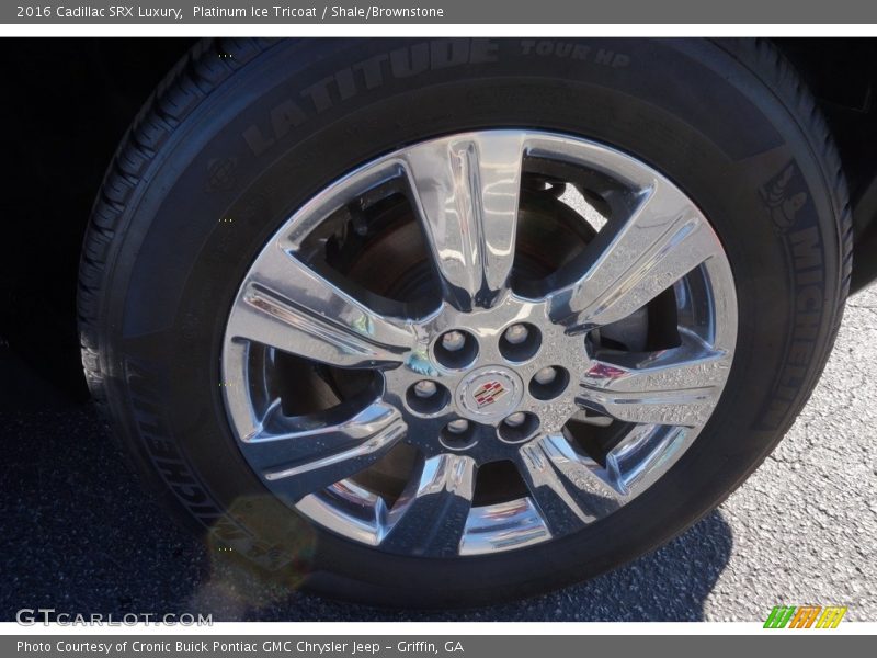 Platinum Ice Tricoat / Shale/Brownstone 2016 Cadillac SRX Luxury