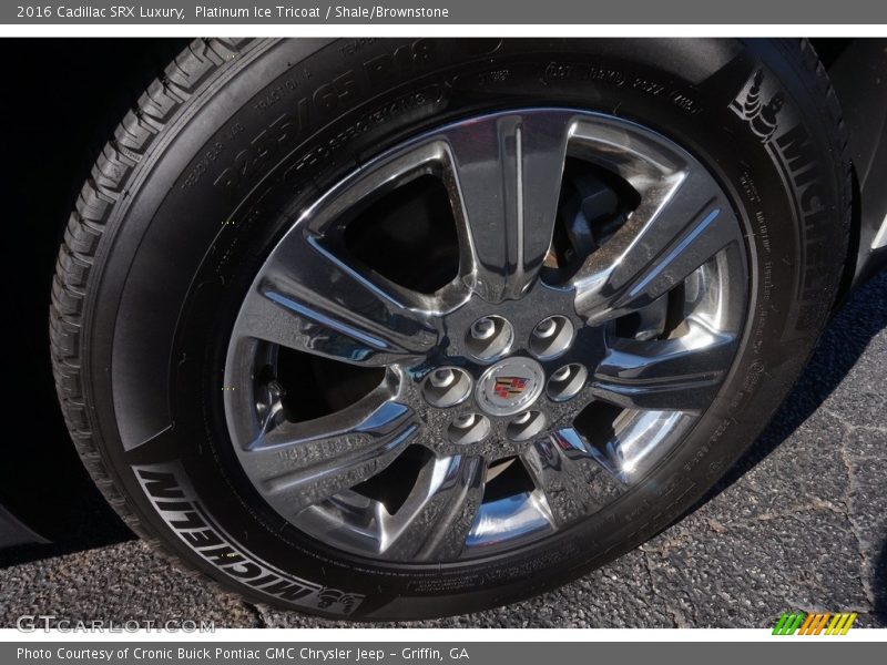 Platinum Ice Tricoat / Shale/Brownstone 2016 Cadillac SRX Luxury