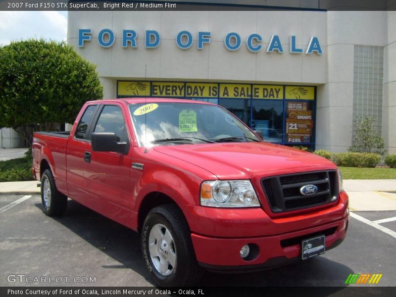 Bright Red / Medium Flint 2007 Ford F150 STX SuperCab
