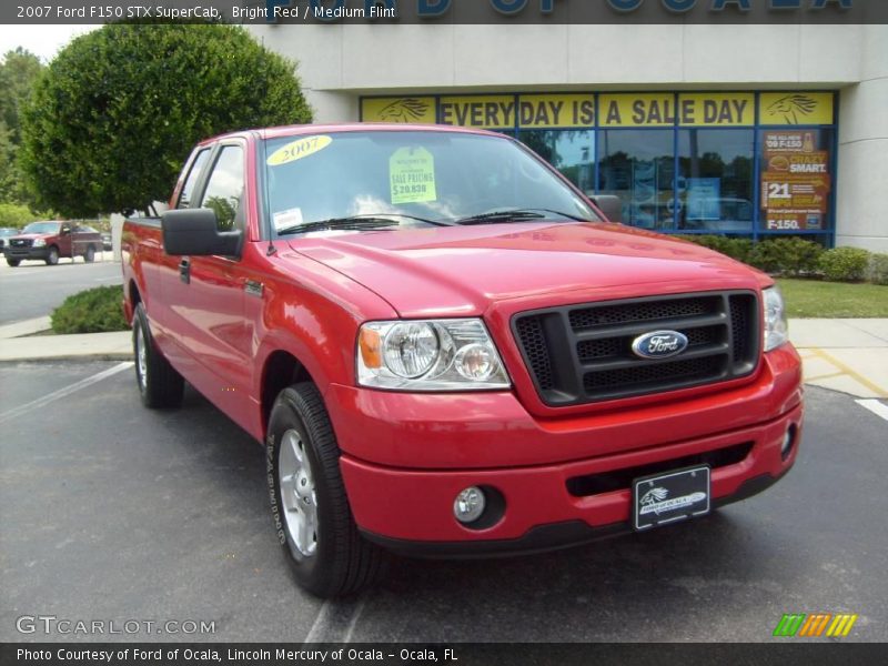 Bright Red / Medium Flint 2007 Ford F150 STX SuperCab
