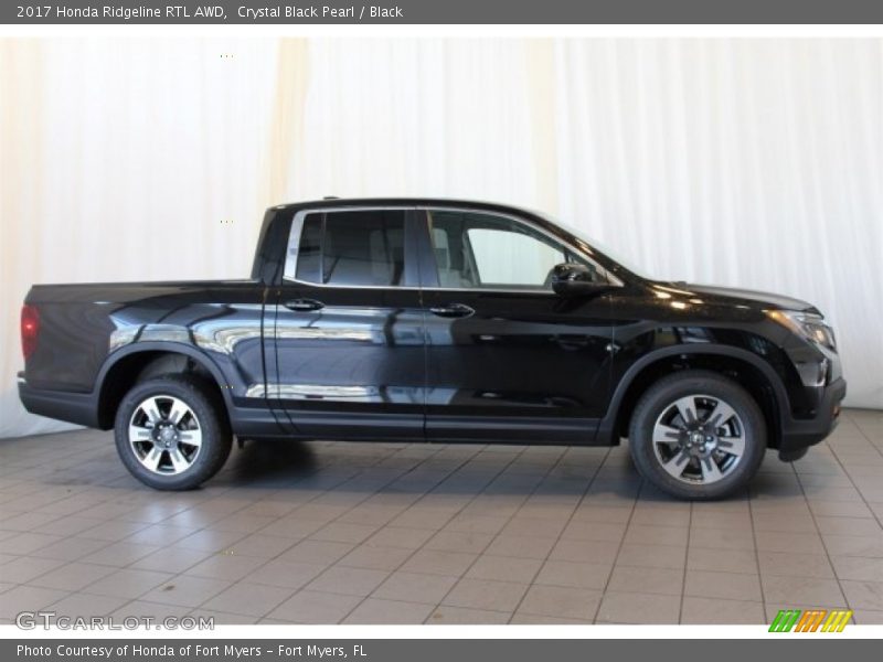 Crystal Black Pearl / Black 2017 Honda Ridgeline RTL AWD