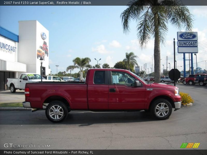 Redfire Metallic / Black 2007 Ford F150 Lariat SuperCab