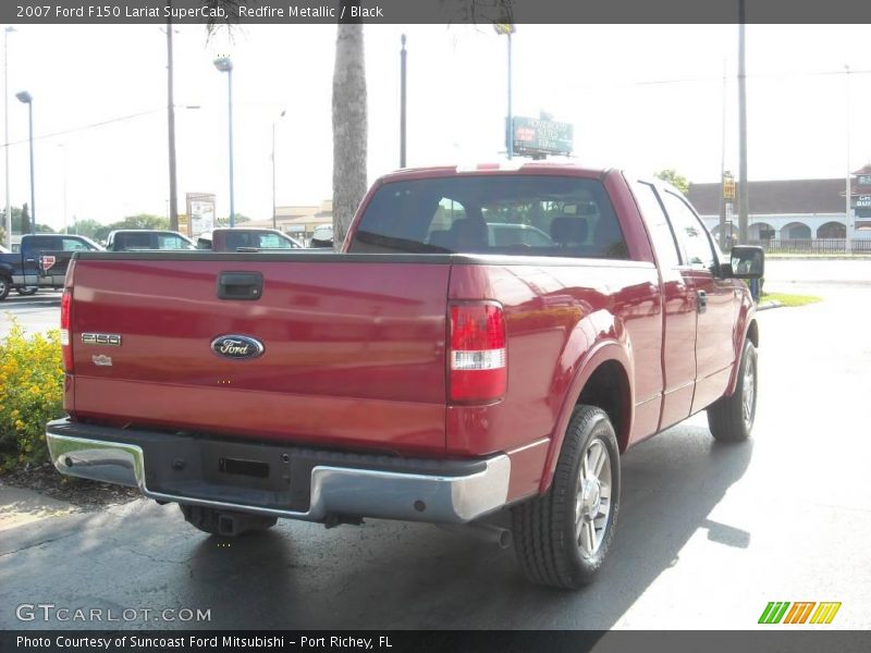 Redfire Metallic / Black 2007 Ford F150 Lariat SuperCab