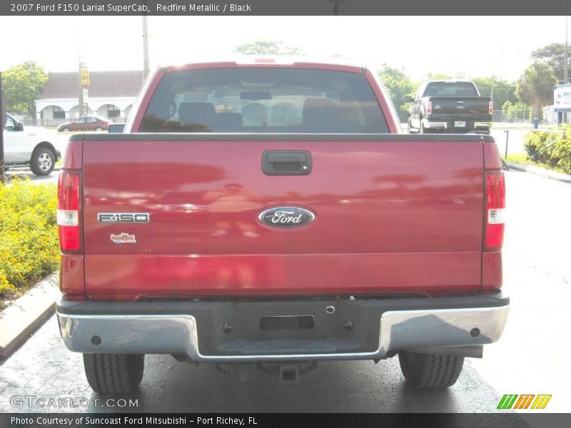 Redfire Metallic / Black 2007 Ford F150 Lariat SuperCab