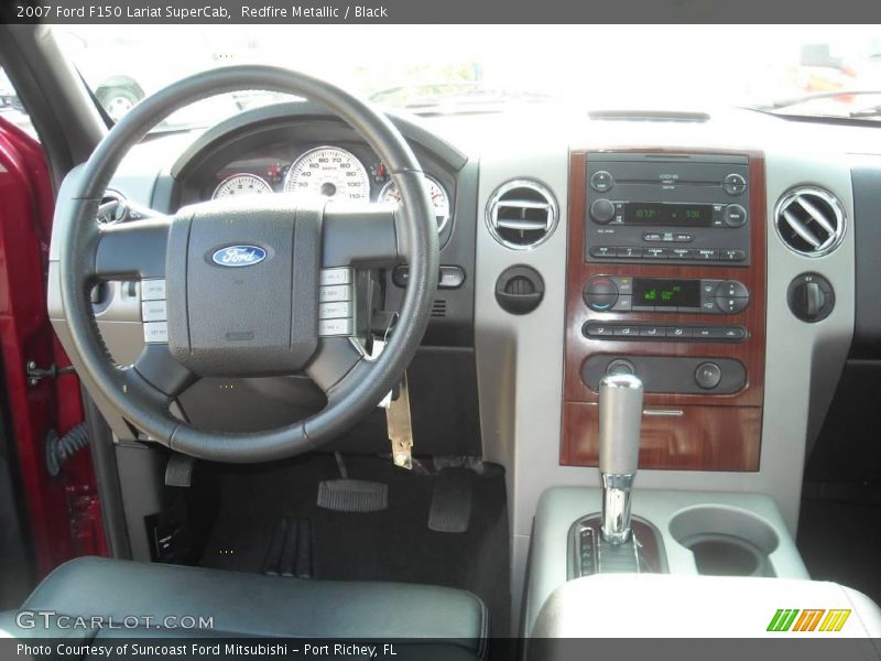 Redfire Metallic / Black 2007 Ford F150 Lariat SuperCab