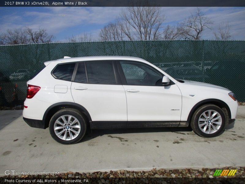 Alpine White / Black 2017 BMW X3 xDrive28i