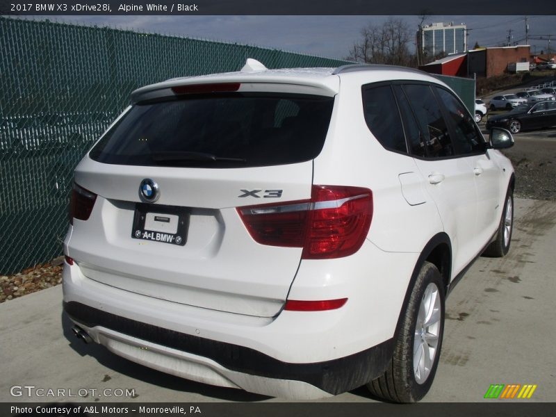 Alpine White / Black 2017 BMW X3 xDrive28i