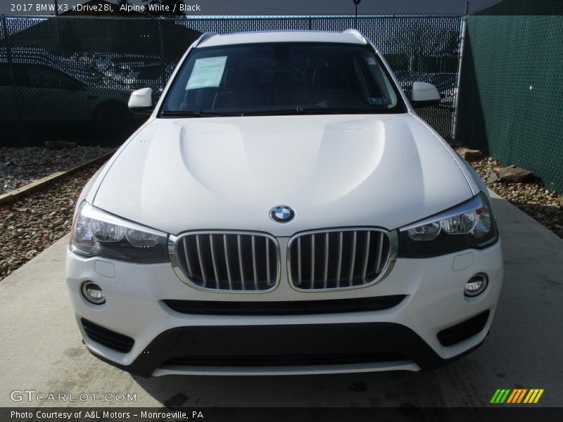 Alpine White / Black 2017 BMW X3 xDrive28i