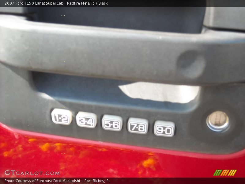 Redfire Metallic / Black 2007 Ford F150 Lariat SuperCab