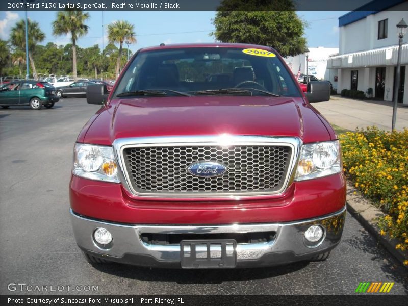 Redfire Metallic / Black 2007 Ford F150 Lariat SuperCab