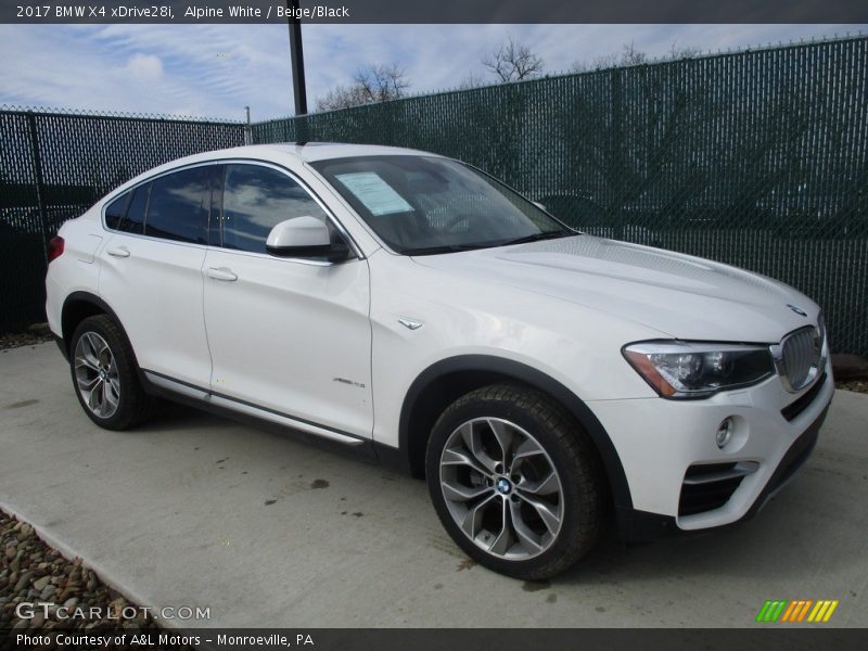 Alpine White / Beige/Black 2017 BMW X4 xDrive28i