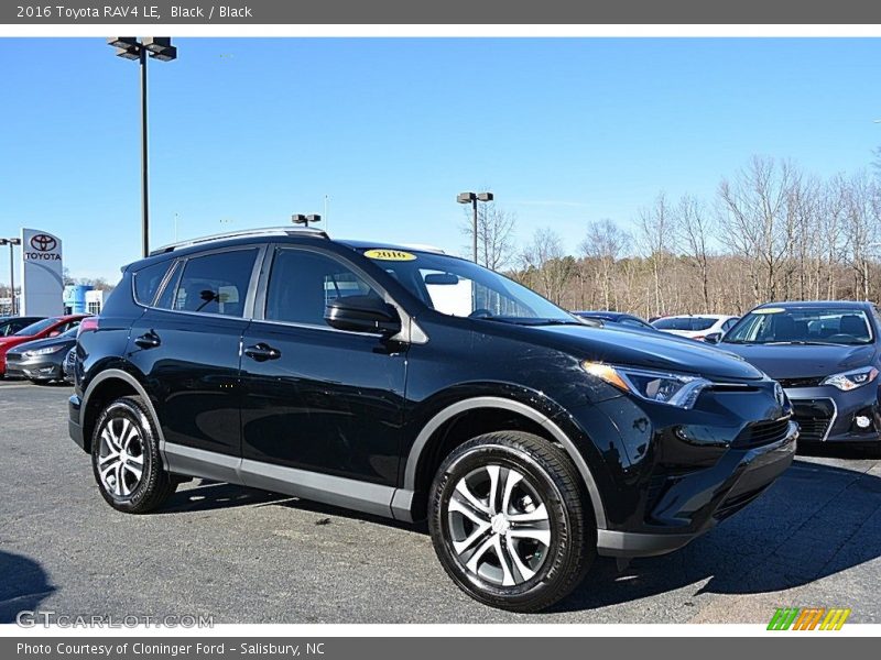 Black / Black 2016 Toyota RAV4 LE
