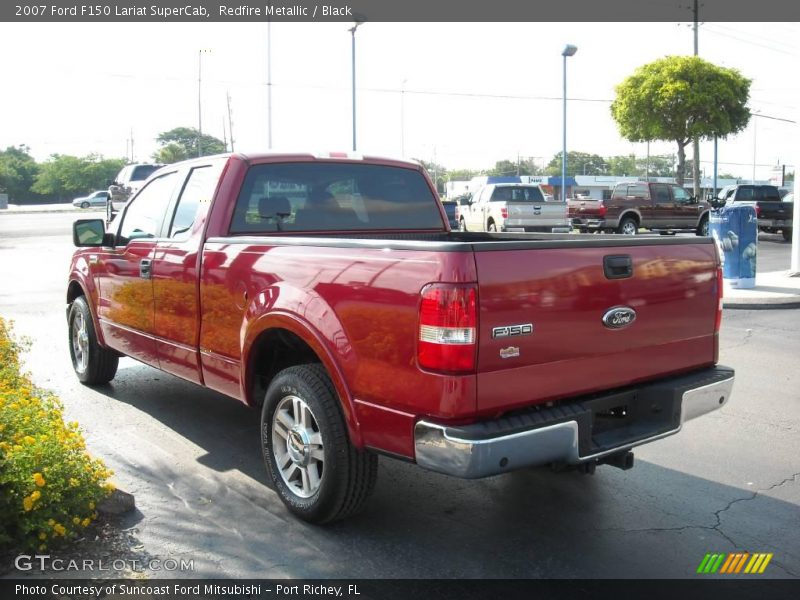 Redfire Metallic / Black 2007 Ford F150 Lariat SuperCab