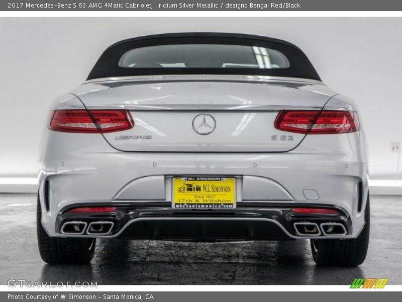 Iridium Silver Metallic / designo Bengal Red/Black 2017 Mercedes-Benz S 63 AMG 4Matic Cabriolet