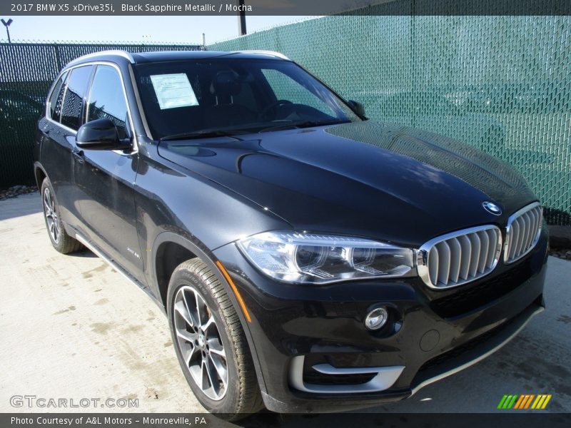 Black Sapphire Metallic / Mocha 2017 BMW X5 xDrive35i