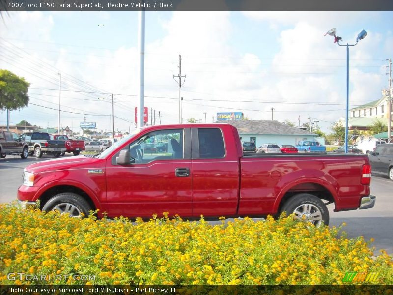 Redfire Metallic / Black 2007 Ford F150 Lariat SuperCab