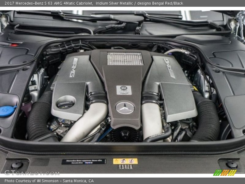  2017 S 63 AMG 4Matic Cabriolet Engine - 5.5 Liter AMG biturbo DOHC 32-Valve VVT V8