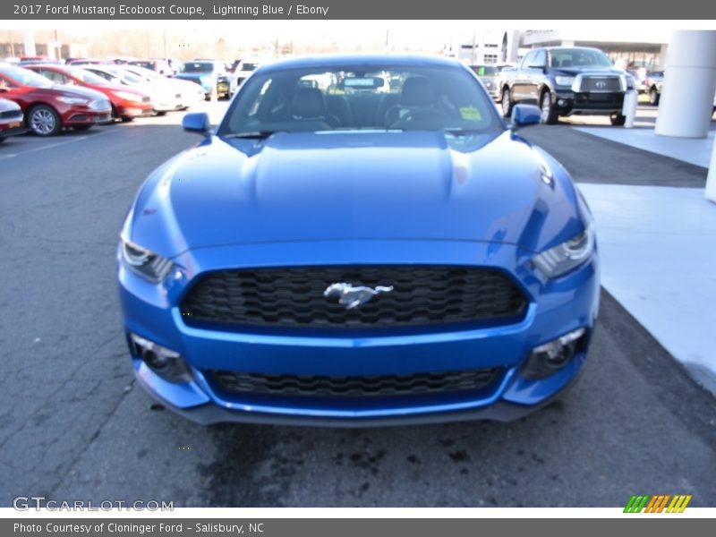 Lightning Blue / Ebony 2017 Ford Mustang Ecoboost Coupe