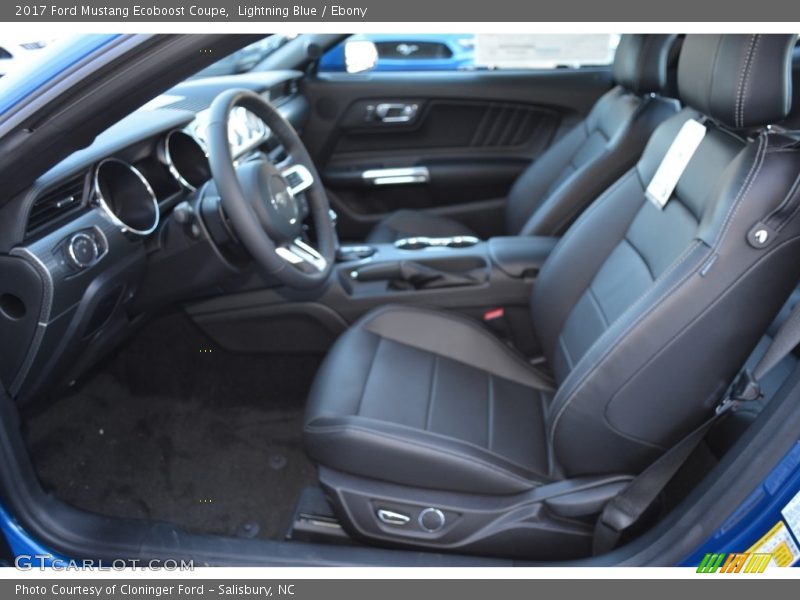 Lightning Blue / Ebony 2017 Ford Mustang Ecoboost Coupe