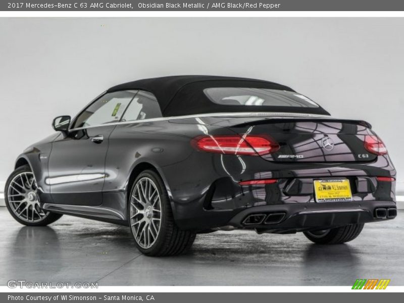 Obsidian Black Metallic / AMG Black/Red Pepper 2017 Mercedes-Benz C 63 AMG Cabriolet
