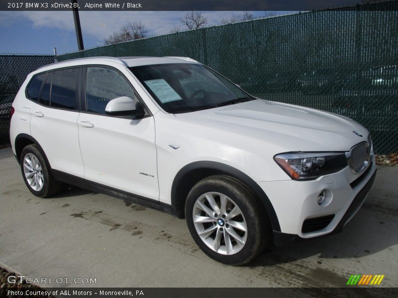 Alpine White / Black 2017 BMW X3 xDrive28i