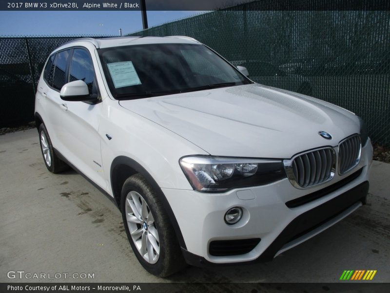 Alpine White / Black 2017 BMW X3 xDrive28i