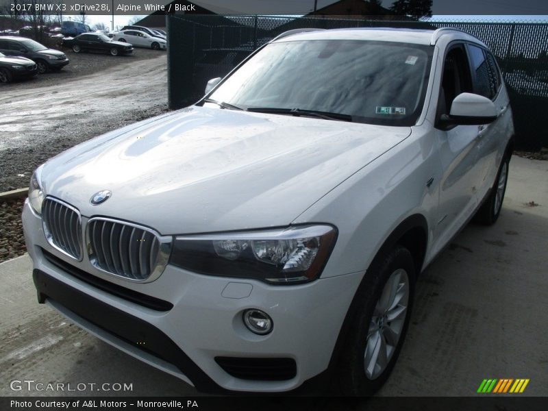Alpine White / Black 2017 BMW X3 xDrive28i