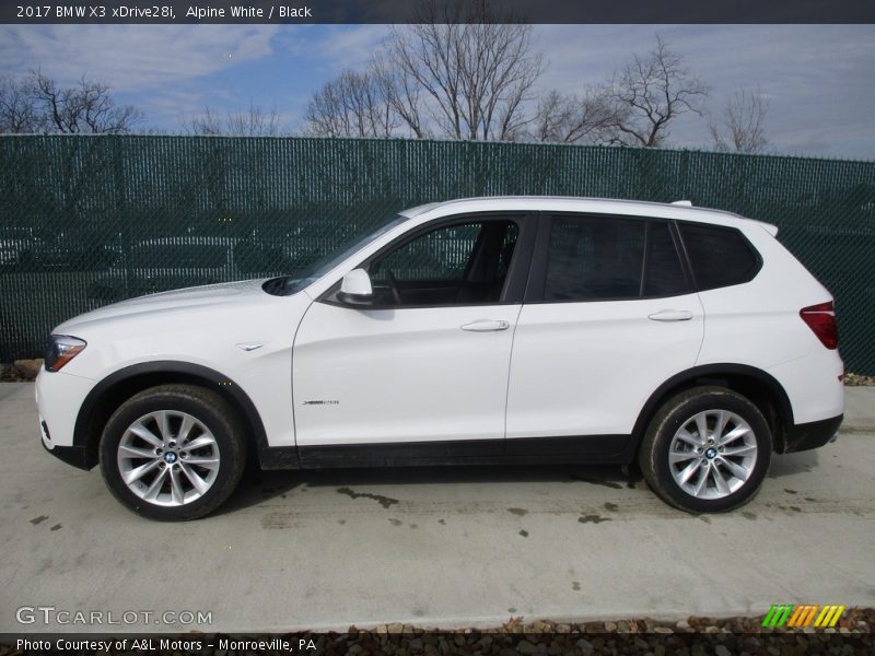 Alpine White / Black 2017 BMW X3 xDrive28i