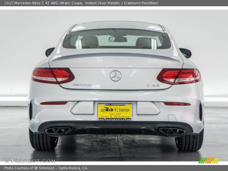 Iridium Silver Metallic / Cranberry Red/Black 2017 Mercedes-Benz C 43 AMG 4Matic Coupe