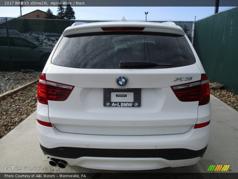 Alpine White / Black 2017 BMW X3 xDrive28i